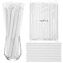 Tessco for You 100 Pcs 9.84 Inch Boba Straws 10mm Wide White