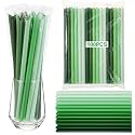 Tessco for You 100 Pcs 9.84 Inch Boba Straws 10mm Wide Green