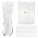 Tessco for You 100 Pcs 9.84 Inch Boba Straws 10mm Wide Clear