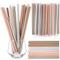Tessco for You 100 Pcs 9.84 Inch Boba Straws 10mm Wide Boho Color