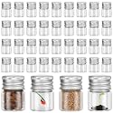 Tessco for you 300 Pcs 5 ml Mini Glass Bottles with Aluminum Cap, Silver