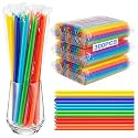 Tessco for You 300 Pcs 9.84 Inch Boba Straws 10mm Wide Rainbow Color
