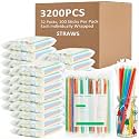 Tessco for You 3200 Pcs 9.84 Inch Boba Straws 10mm Wide Colorful