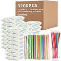 Tessco for You 3200 Pcs 9.84 Inch Boba Straws 10mm Wide Classic Color