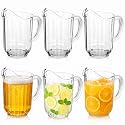 Tessco for you 6 Pcs Plastic Water Pitchers, 60 Ounce, Classic