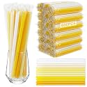 Tessco for You 600 Pcs 9.84 Inch Boba Straws 10mm Wide Yellow