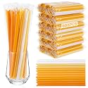 Tessco for You 600 Pcs 9.84 Inch Boba Straws 10mm Wide Orange