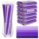 Tessco for You 600 Pcs 9.84 Inch Boba Straws 10mm Wide Purple