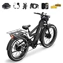 TESWAY X9 Ultra Dual Motor Ebike, 60V 30Ah 200KM/120 Miles Long Range, 4000W 43MPH 240NM, 26" Fat Tire Full Suspension AWD Electric Bike for Adults
