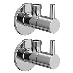 te2030 brass angle valve with wall flange chrome 2-piece set