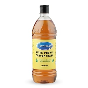 tetraclean concentrate premium bathroom floor cleaner -advanced disinfectant and washroom floor stain remover with air freshening formula  for home amp commercial use lemon phenyl 1-liter
