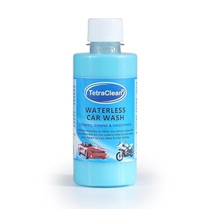 tetraclean rinseless and waterless car washing liquid for exterior and interior cleaning of your car  for home amp commercial use 250 ml