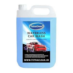 tetraclean waterless dry car wash concentrate car washing liquid for cleaning shining and smoothness of vehicles  for home amp commercial use 5000ml