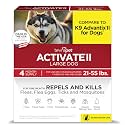 TevraPet Activate II Flea and Tick Prevention for Large Dogs 21-55 lbs