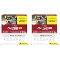 TevraPet Activate II Flea and Tick Prevention for Dogs, Large Dogs 21-55 lbs, Topical Drops, 4 Month Flea and Tick Treatment (Pack of 2)