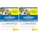 TevraPet Activate II Flea and Tick Prevention for Dogs | 4 Count | Medium Dogs 11-20 lbs | Topical Drops | 4 Months Flea Treatment (Pack of 2)