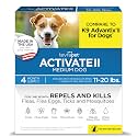 TevraPet Activate II Flea and Tick Prevention for Medium Dogs, 11-20 lbs