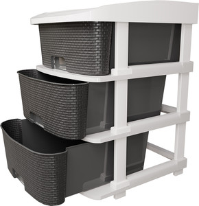 TEX-RO 3 Layer Plastic Modular Drawer Organizer