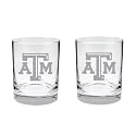 Texas A&amp;M Aggies Satin Finish Rock Glass Set of 2 14oz