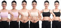 texello Pack of 6 Women Non Padded fully stretchable High Coverage Bra (Multicolor) Girls Training/Beginners Non Padded Bra