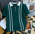 Texfield Colorblock Men Zip Neck Dark Green