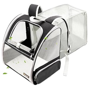 texsens cat backpack expandable cat carrier pet carrier for cats small dogs up to 17 lbs collapsible cat carrier backpacks for travel hiking outdoor black
