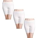 TEXTREE Women's Cotton Mid Waist | Cycling Shorts | Boy Shorts Panties Under Dress | Yoga Shorts | Workout Shorts | Gym Shorts |(Pack of 3)