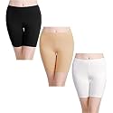 TEXTREE Women's Cotton Mid Waist | Cycling Shorts | Boy Shorts Panties Under Dress | Yoga Shorts | Workout Shorts | Gym Shorts |(Pack of 3)