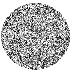 Textured Wave Round Shaggy Carpet for Living