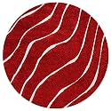 Textured Wave Round Shaggy Carpet for Living