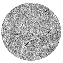Textured Wave Round Shaggy Carpet for Living