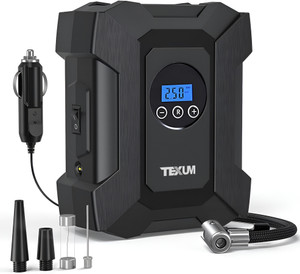 texum tap-8b 160 psi tyre air pump for car  bike bleeder valve present