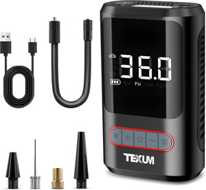 texum tap-15 170 psi tyre air pump for car  bike