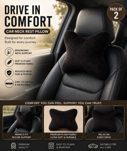 TEXUM Brown Memory Foam Car Pillow Cushion