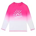 TFJH E Girls &amp; Boys Long Sleeve Rashgurad Swimsuit UPF 50+ Kids Swimwear Sunsuits
