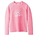 TFJH E Girls &amp; Boys Long Sleeve Rashgurad Swimsuit UPF 50+ Kids Swimwear Sunsuits