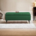 TFS Luxury Quilting Stitches Settee/Sofa with Storage Box For Bedroom/Livingroom Solid Wood Settee