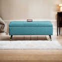 TFS Luxury Quilting Stitches Settee/Sofa with Storage Box For Bedroom/Livingroom Solid Wood Settee