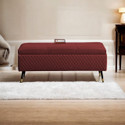 TFS Luxury Quilting Stitches Settee/Sofa with Storage Box For Bedroom/Livingroom Solid Wood Settee