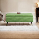 TFS Luxury Quilting Stitches Settee/Sofa with Storage Box For Bedroom/Livingroom Solid Wood Settee