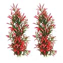 Tfwadmx Large Aquarium Plants Artificial Water Seaweed 2 Pcs About 13 Inch for Fish Tank Decor Plastic Plant for Betta Shrimp Red Gladiolus