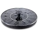 Solar Water Fountain Sun Powered Outdoor Sprinkler Decorative Bird Bath 1.5W Power with 6 Nozzles Max 1.1m Water Column for Home Garden Pond Pool (Pack of 1)