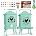 ‎Tgeyd Hanging Chicken Feeder and Waterer Set, Wall Mount Design
