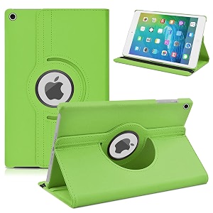 tgk 360 degree rotating leather smart case coveripad mini 2 - green