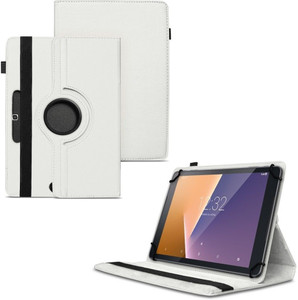 tgk flip cover for datawind moregmax 4g7 8 gb 7 inch tablet360 degree rotating universal case with 3 camera hole white pack of 1