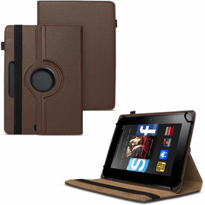 tgk flip cover for amazon kindle fire hd 7 inch brown cases with holder pack of 1