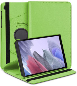 tgk flip cover for samsung galaxy tab a7 lite 87 inches green cases with holder leather pack of 1