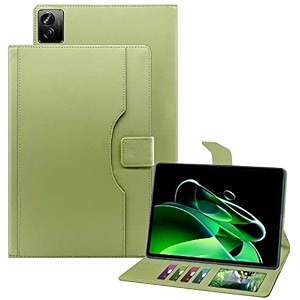 tgk flip case cover for realme pad x 11 inch multi-angle with viewing stand leather mint green