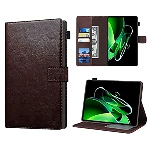 tgk multi protective wallet leather flip stand case cover for realme pad x 11 inch tablet chocolate brown
