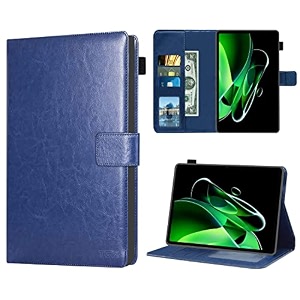 tgk wallet leather flip case cover for realme pad x 11 inch tablet blue
